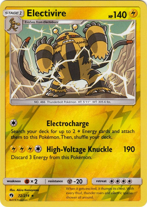 Electivire - 72/214 (Reverse Foil) Pokemon » SM Lost Thunder Rare
