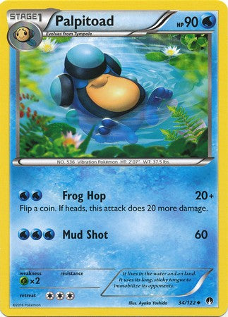 Palpitoad 34/122 Uncommon - Pokemon XY Breakpoint Card