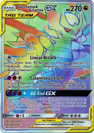 Garchomp & Giratina GX - 247/236 - Hyper Rare Sun & Moon: Unified Minds