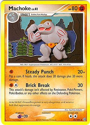 Pokemon Diamond and Pearl Stormfront Card - Machoke (U)