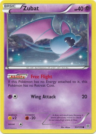 Zubat 53/135 - Pokemon Plasma Storm Common Card