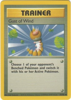 Pokemon Basic Common Card - Trainer Gust of Wind 93/102
