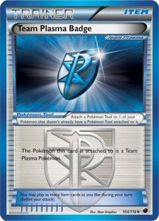 Team Plasma Badge 104/116 - Pokemon Plasma Freeze Uncommon Card