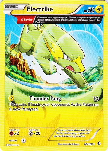 Electrike 60/160 - Uncommon Pokemon XY Primal Clash Card