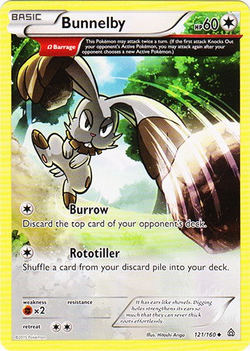 Bunnelby 121/160 UnCommon Pokemon XY Primal Clash Card
