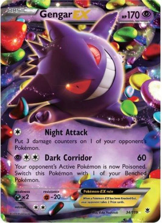 Gengar EX 34/119 - Pokemon XY Phantom Forces Ultra Rare Card