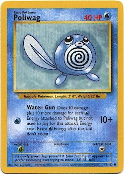 Pokemon Basic Common Card - Poliwag 59/102