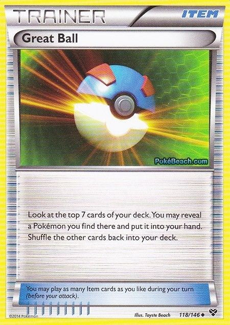 Great Ball 118/146 - Pokemon XY Uncommon TRAINER Card