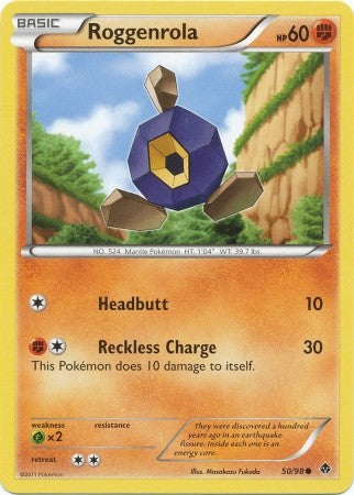 Pokemon Emerging Powers Common Card - Roggenrola 50/98