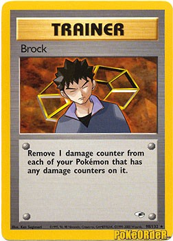 Pokemon Gym Heroes Rare Card - Brock 98/132