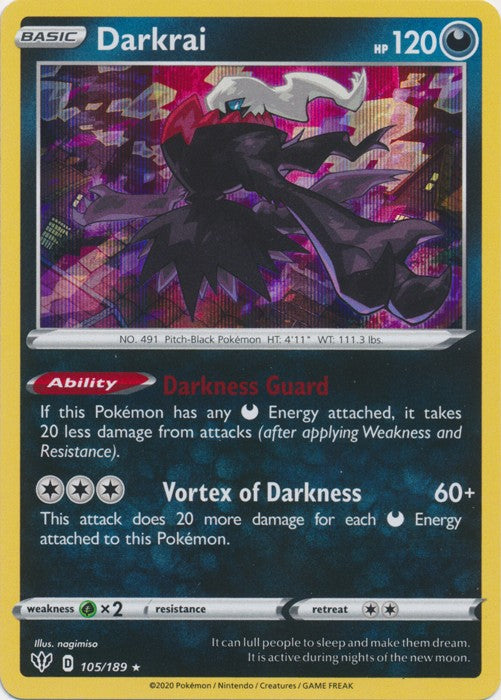 Darkrai (Holo) - 105/189 Pokemon » SWSH Darkness Ablaze Holo Rare