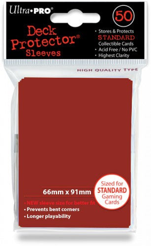 Ultra Pro Standard Sized Sleeves - Red (50 Card Sleeves)