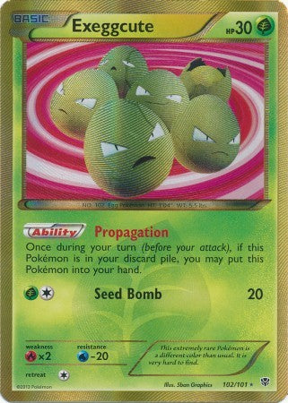 Exeggcute 102/101 - Pokemon Plasma Blast Secret Rare Card