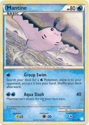 Pokemon HeartGold SoulSilver Single Card Uncommon Mantine 45/123
