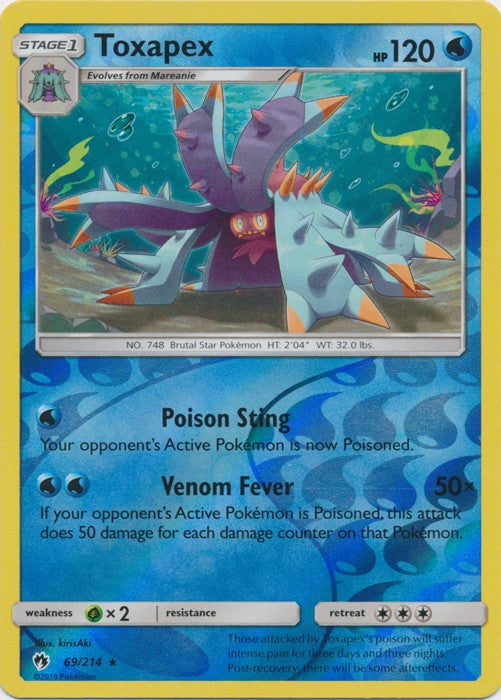 Toxapex - 69/214 (Reverse Foil) Pokemon » SM Lost Thunder Rare
