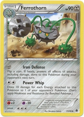 Pokemon Emerging Powers Uncommon Card - Ferrothorn 73/98