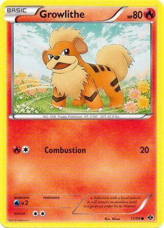 Pokemon Next Destinies Common Card - Growlithe 11/99