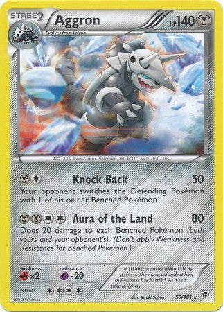 Aggron 59/101 - Pokemon Plasma Blast Rare Card