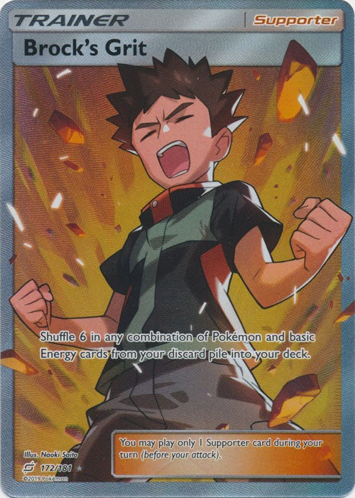 Brock's Grit (Full Art) - 172/181 Pokemon » SM Team Up