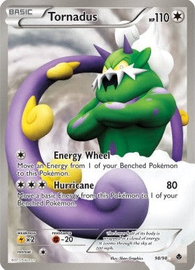 Pokemon Emerging Powers Ultra Rare Card - Tornadus 98/98