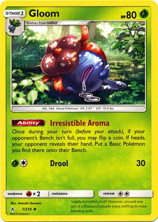Gloom - 7/214 - Sun & Moon: Unbroken Bonds Uncommon