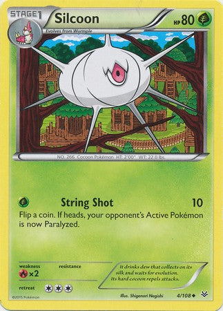 Silcoon 4/108 Uncommon - Pokemon XY Roaring Skies Card