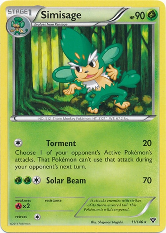 Simisage 11/146 - Pokemon XY Rare Card