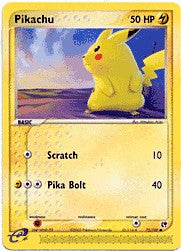 Pokemon Sandstorm Common Card - Pikachu 72/100