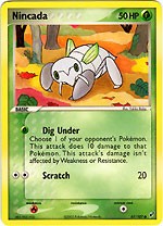 Pokemon EX Deoxys Common Card - Nincada 67/107