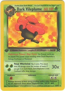 Pokemon Team Rocket Rare Card - Dark Vileplume 30/82