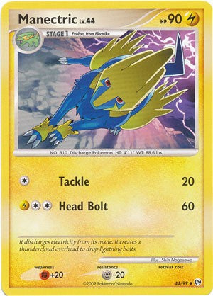 Pokemon Platinum Arceus Single Card Uncommon Manectric 44/99