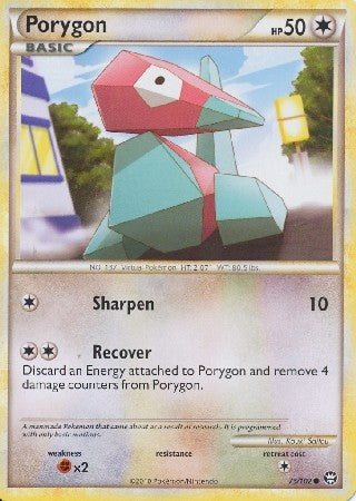 Pokemon Card HS Triumphant Porygon Common 73/102