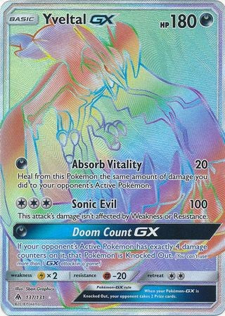Yveltal GX 137/131 Hyper Rare - Pokemon Sun & Moon Forbidden Light Card