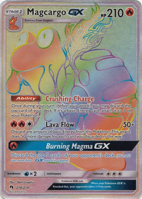Magcargo GX - 218/214 - Sun & Moon: Lost Thunder Hyper Rare