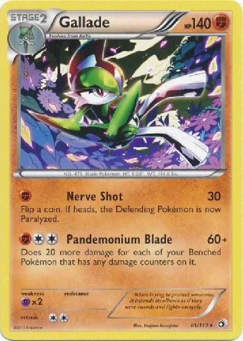 Gallade 81/113 - Pokemon Legendary Treasures Rare Card