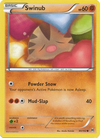 Swinub 80/162 Common - Pokemon XY Break Through Card