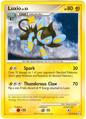 Pokemon Legends Awakened Uncommon Card - Luxio 62/146