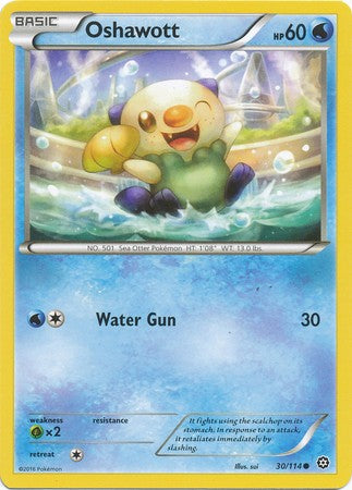 Oshawott 30/114 Common - Pokemon XY Steam Siege Card