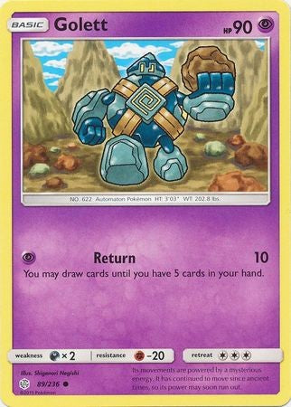 Golett - 89/236 - Common Sun & Moon: Cosmic Eclipse Singles