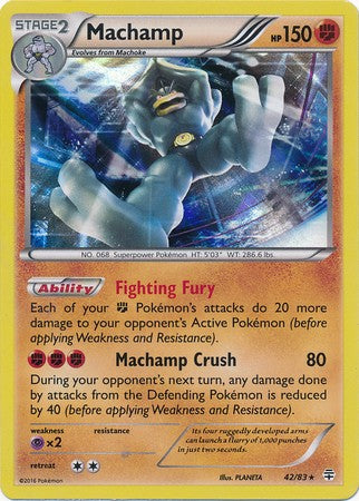Machamp 42/83 Holo Rare - Pokemon Generations Card