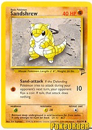 Pokemon Base Set 2 Common Card - Sandshrew 91/130