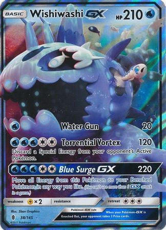 Wishiwashi GX 38/145 Ultra Rare - Pokemon Sun & Moon Guardians Rising Card