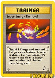 Pokemon Base Set 2 Rare Card - Trainer Super Energy Removal 108/130
