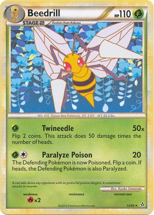 Pokemon Card HS Unleashed Single Card Rare Beedrill 12/95