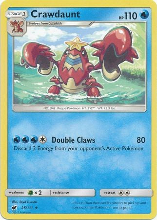 Crawdaunt 25/111 Rare - Pokemon Crimson Invasion Card
