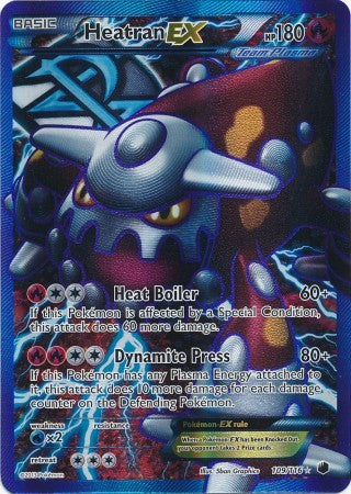 Heatran EX 109/116 - Pokemon Plasma Freeze Full Art Ultra Rare Card
