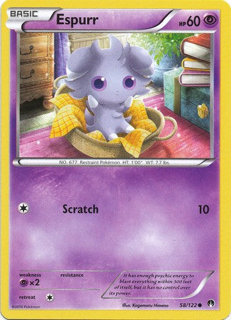 Espurr 58/122 Common - Pokemon XY Breakpoint Card