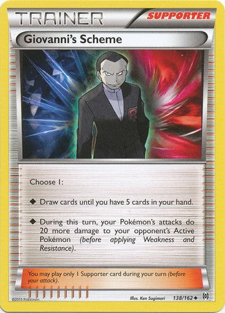 Giovanni's Scheme 138/162 Uncommon - Pokemon XY Break Through Card