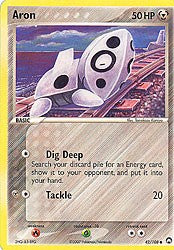 Pokemon EX Power Keepers Common Card - Aron 42/108
