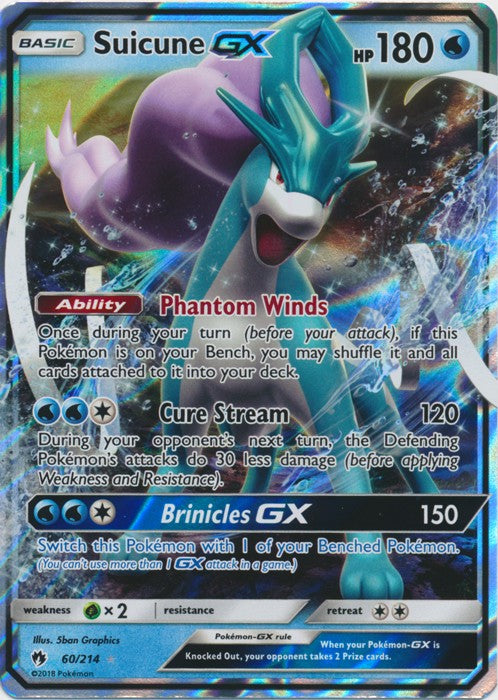Suicune GX - 60/214 - Sun & Moon: Lost Thunder Ultra Rare